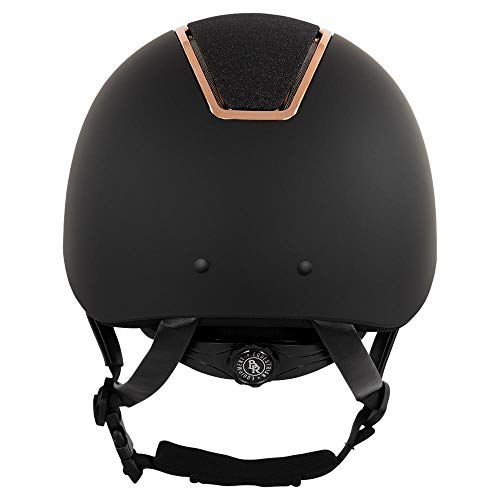 Casque d'équitation ventilé BR Omega Painted Glitter Black Rose 55/57