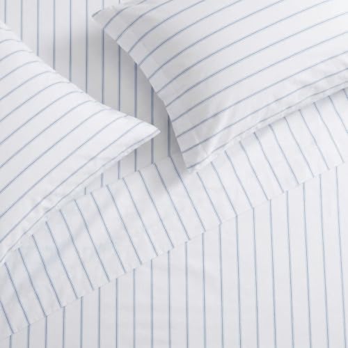 Nautica - Twin XL Cotton Percale Sheet Set with Matching Pillowcase | Naturally Smooth Percale, Matching Pillowcase & Fitted Sheet, Breathable, Machine Washable, Deep Pocket - image 3
