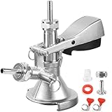 A System Keg Coupler 304 Stainless Steel Probe Body, European Sankey Keg Coupler A Type Beer Coupler with a Pressure Relief Valve for Home Brewing Draft Beer Tap Dispenser Fit 5/16 Beer Line Gas Line