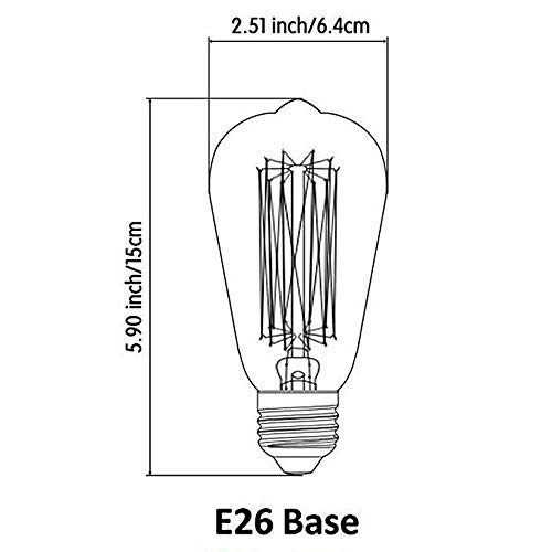 Kiven Tb8760 Squirrel Cage Vintage 60W Edison Bulb Dimmable Filament Incandescent Light Bulbs, 6-Pack #TOP1