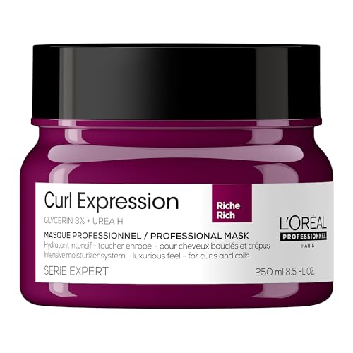 L'OREAL PROFESSIONNEL - Masque Riche Hydratant Intensif Curl Expression - Hydrate Deux Fois Plus & Prépare le Démêlage des Cheveux Bouclés & Crépus -...