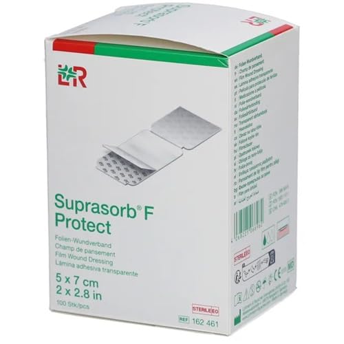 Suprasorb F Protect - Medicazione per ferite, 5 x 7 cm, 100 pezzi