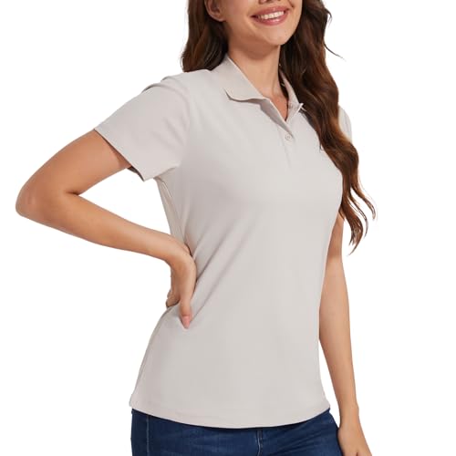 Image of Casei Womens Shorts Sleeve Polo Golf Shirts Quick Dry UPF 50+ Tennis Pickleball Top Collared Casual Work Athletic Shirts