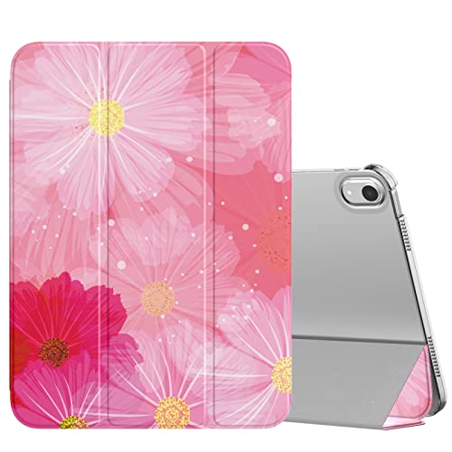 Image of MoKo for iPad (A16) 11th Generation Case 11 Inch 2025, iPad 10th Generation Case 10.9 Inch 2022, Slim Stand Hard PC Translucent Back Shell Smart Cover, Support Touch ID, Auto Wake /Sleep, Coreopsis
