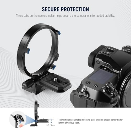 NEEWER Rotatable Collar Mount Plate for Fujifilm GFX100 II 100S 50S II, Fast Horizontal to Vertical Camera Tripod Lens Mount Ring Compatible with DJI RS 3/2 & Arca Quick Release System, CA059 - image 7