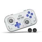 IINE Retro Pocket Wireless Game Controller – Compact Gamepad with Hall Effect Joysticks, Customizable Buttons, 1000Hz Polling Rate – Compatible with PC, Switch, Mobile, Steam Deck, Tablet (Grey)