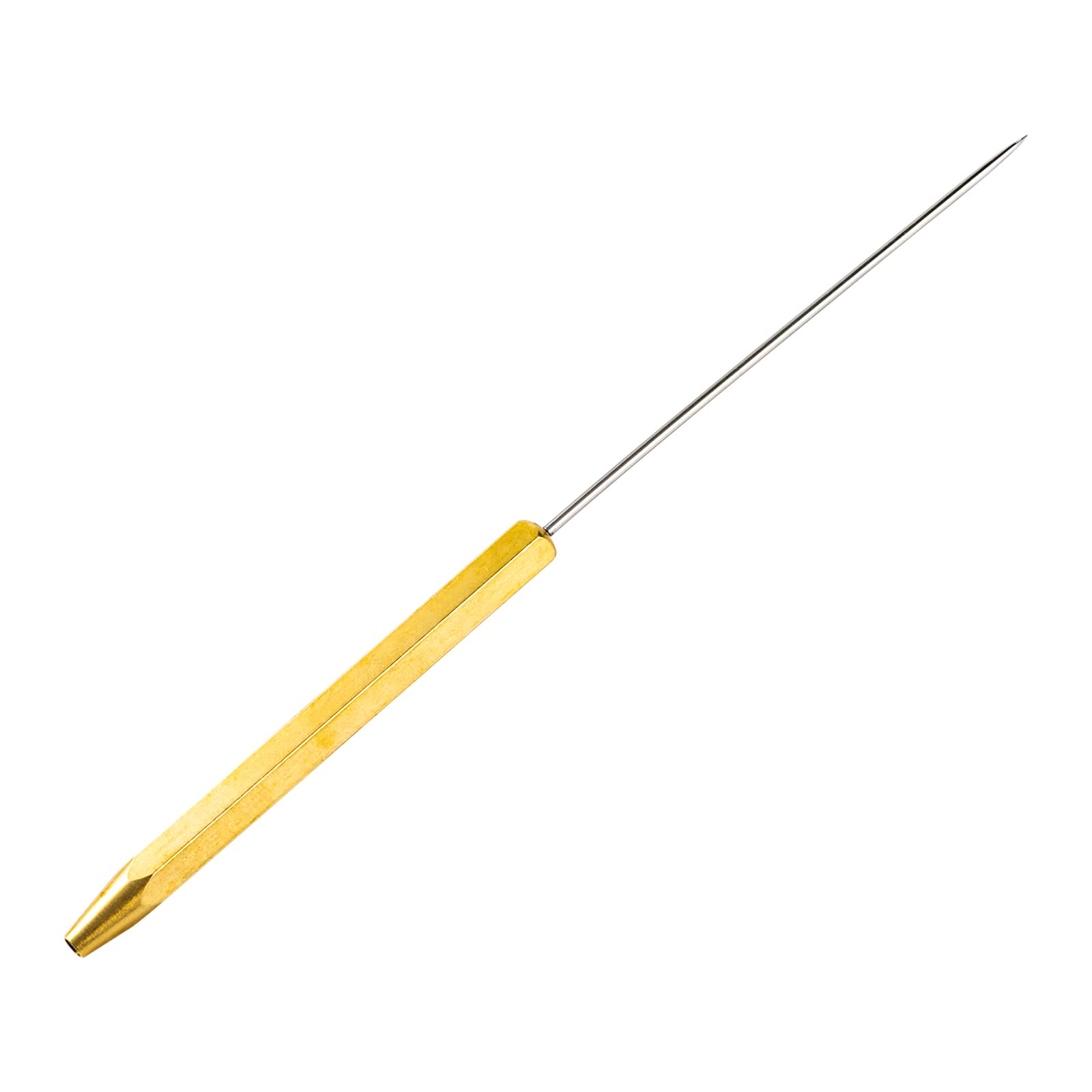 Goture Brass Anti-Roll Handle Dubbing Needle,Bodkin with Half Hitch for Fly Tying,Lure Making Tool