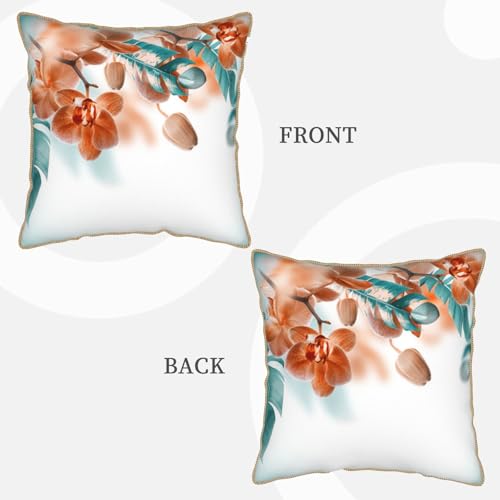 Housse de coussin en velours imprimé orchidée pour un salon chic - 4