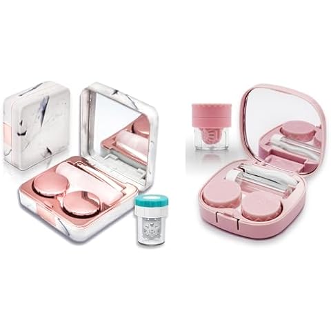 Vastsoon Contact Lens Applicator Tool with Washer(Rose Gold+Sugar Pink) Cover