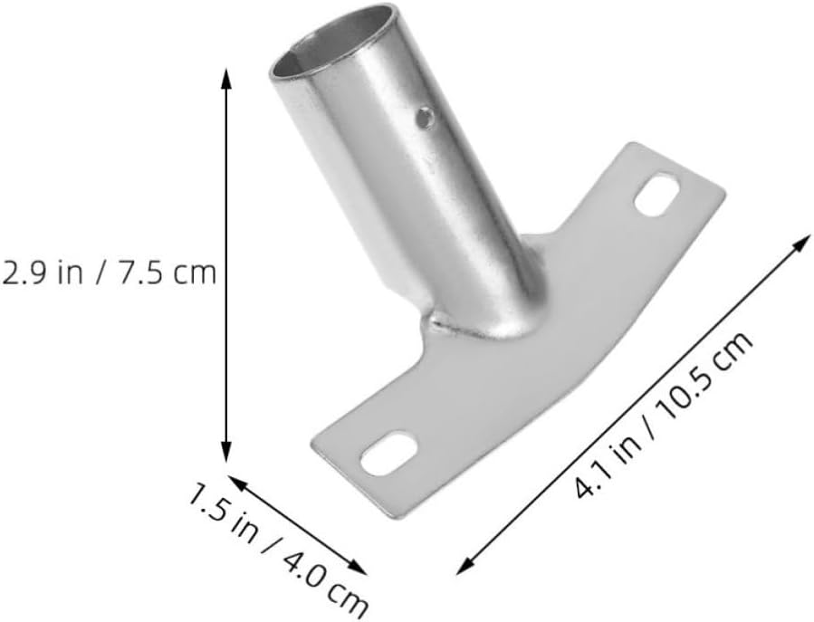 Metal Broom Head Connector Bracket Replacement Universal Adapter 5pcs | Iron Build, Silver Finish, Commercial Maintenance and Household Cleaning Tasks
