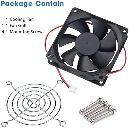 GDSTIME 80mm Fan 80mm x 20mm 12V Computer Fan 8020 PC Fan 8CM Case Fan Cooler 2800 RPM Brushless Cooling Fan