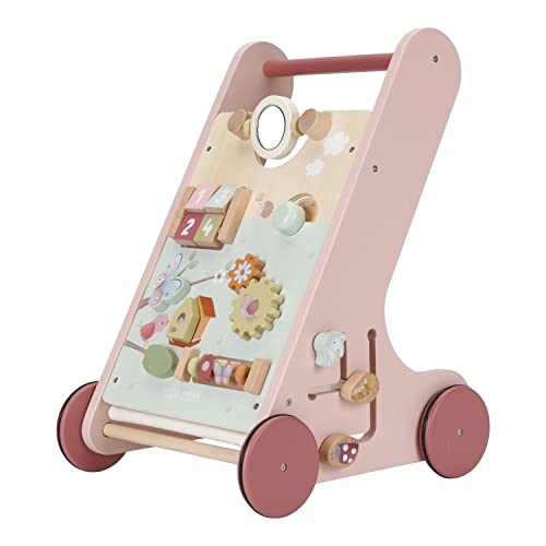 Little Dutch Laufwagen mit Activity Spiel Board Holz Baby Kleinkind rosa - Flowers & Butterflies