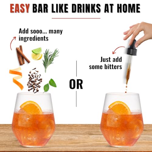 Bab Louie & Co. Orange Bitters for Cocktails, India's First Non-Alcoholic Award Winning Bitters, 100% Natural Made with Real Fruits, Herbs & Spices, Fresh Citrus Notes, Manhattan, ni, Sidecar,