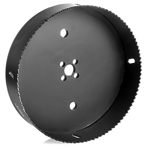 6-5/8 Inch Hole Saw With Heavy Duty Arbor, Hss Bi-Metal Holesaw Drill Bits For Can Light, 6.5In Hole Cutter For Drilling Holes In Wood, Plastic, Drywall, Thin Metal, 168Mm Recessed Hole Saw(Black) #TOP1