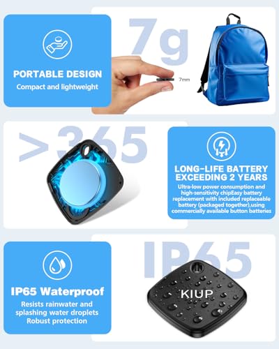 KIUP Air Tags 4-Pack (Android, UWB, 2-Year Battery) — view 4