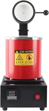 1400W Electric Digital Smelting Furnace, Gold Melting Furnace Gold Silver Copper Melting, Small Jewelry Machine Smelting Furnace Kit 2KG 2KG 3KG Crucible and Tongs, with Gloves, 2.2 lbs 1 kg