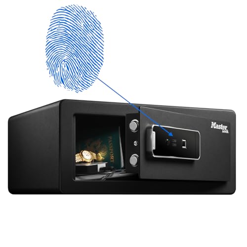 Master Lock Biometrischer Tresor mit Fingerabdruck, 19,5 x 43 x 37 cm