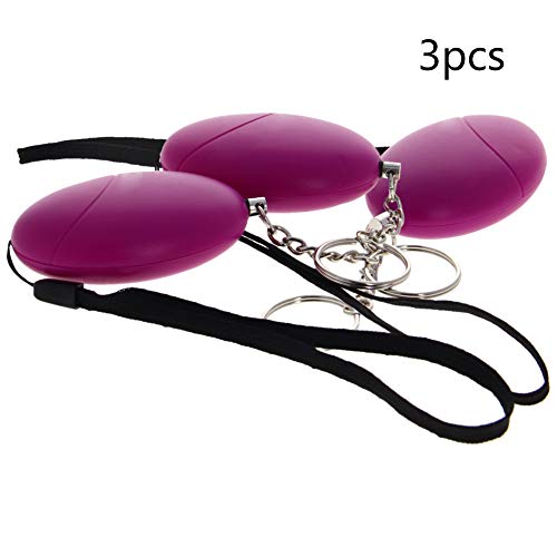 Image of Othmro Safe Sound Personal Alarm 3 Pack 120DB Personal Security Alarm Keychain, Emergency Safety Alarm for Women, Men, Children, Elderly Purple