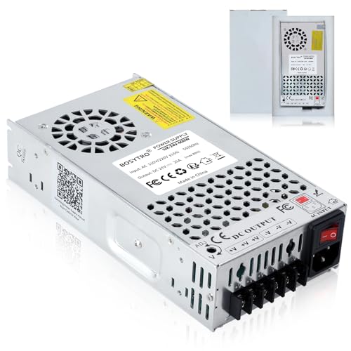 Image of Upgraded Output Port 24V 25A 600W DC Switching Power Supply, Universal Transformers AC110V /220V (SMPS), 24 Volt Power Supply for 3D Printer, CCTV Camera Security System (Without Power Cord)