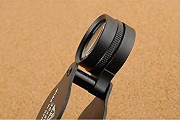 Miniatura 3 de Lupa portátil 30X Jewelers - Lupa de lupa de cristal de doble cubierta con soporte de bucle para ojos, lo mejor para identificación de joyas,