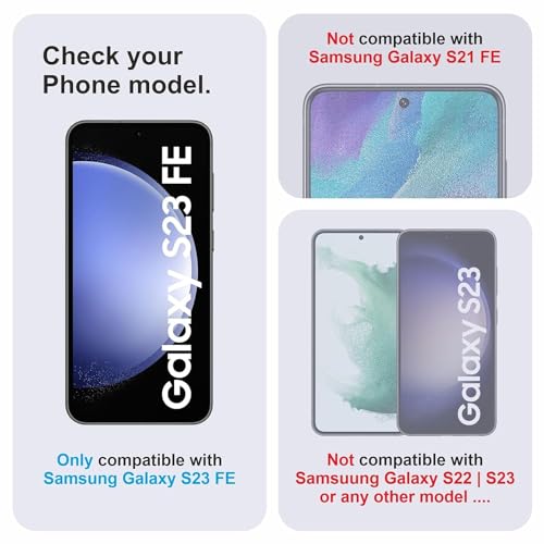 Image of OpenTech Military-Grade Tempered Glass Compatible for Samsung Galaxy S23 FE 5G with Edge to Edge Coverage and Easy Installation kit