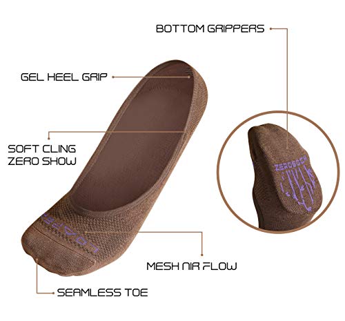 ZeroSock Bamboo Viscose Ultra-Low No Show Socks (4 Pairs Per Box)2