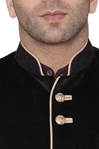 Image of WINTAGE Men's Jacquard Grandad Bandhgala Coat Nehru Modi Blazer : Multiple Colors