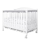 3 PCS Bed RailGuard Cover, Fits 52' x 28' Full-Size Narrow Rail Bed, Soft Anti-Collision Strip Corner Cover in Cotton Fabrics, Protect Baby Teeth and Save Rails, Rail Edge Protector Strip, Grey