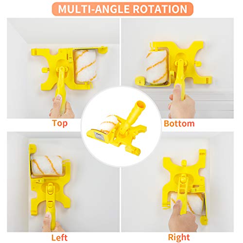 Paint Edger Combo Kit,Clean-Cut Paint Edger Roller Brush,Paint Brushes Safe Tool for Home Room Wall Ceilings DIY Indoor and Outdoor Painting - Thumbnail 6