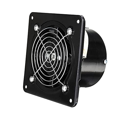 Boshen 1-Pack 4 Inch Home Exhaust Fan 110V 20W 200M³/H Wall Mounted High Speed Ventilation Fan With Auto Check Valve Anti-Backflow For Bathroom Kitchen Attic - Black, No Plug #TOP26