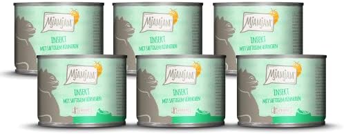 MjAMjAM - premium wet food for cats - tasty turkey with delicious carrots, pack of 6 (6 x 400 g), grain-free with extra meat