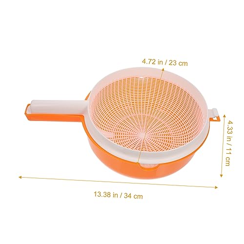 Colador para lavar arroz y verduras doble capa desmontable miniatura 2
