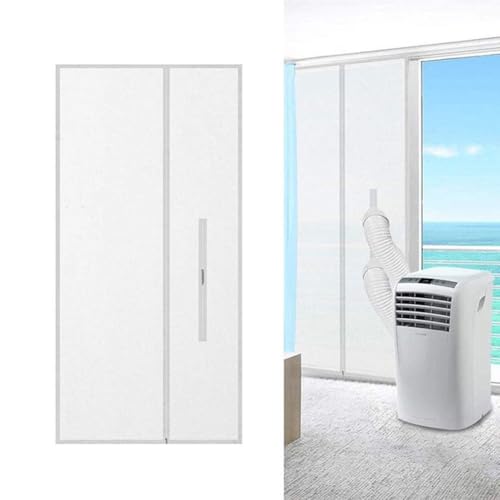 Pumixiy Türdichtung für mobile Klimaanlage, 210 x 90 cm, wasserdichtes Oxford-Gewebe, Isolierplatte mit mehreren Reißverschlüssen für...