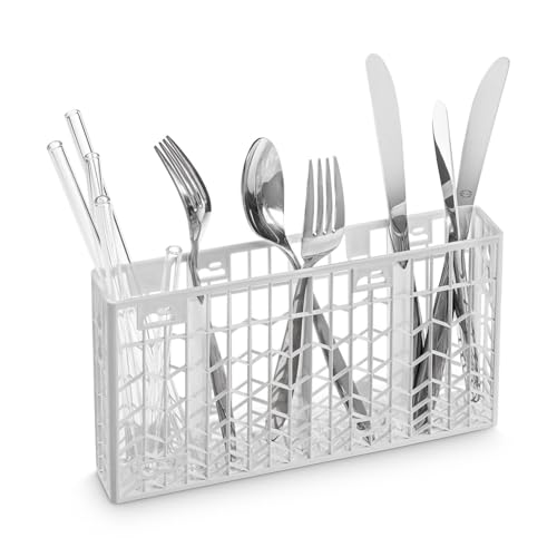 HALM Glasstrohhalme Spülkorb Modularer Universal Besteckkasten für 80 wiederverwendbare Strohhalme Besteckkorb Reinigung in Spülmaschine Gastronomie Geschirrspüler Hotel Bar