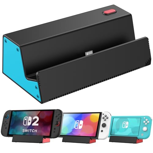 HEIYING Station d'accueil pour Nintendo Switch 2/OLED/Lite, Station de Charge avec Port USB-C Standard pour Recharger Facilement la Console