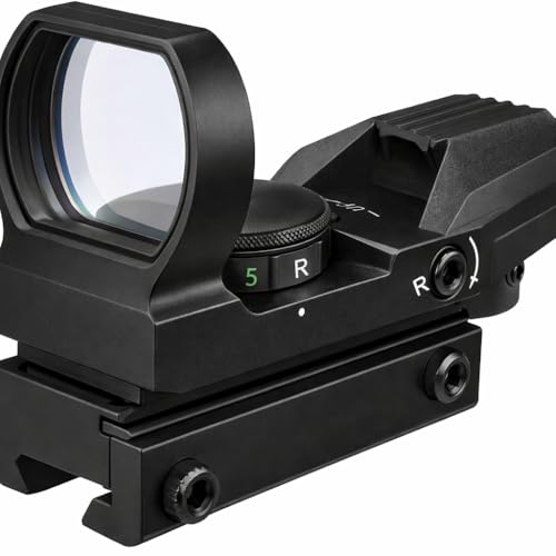 GOTICAL Red and Green Reflex Sight with 4 Reticles, 3/8