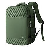Lekespring Mochila Viaje Cabina Avion 40x20x25 Mujer Ryanair Equipaje de Mano 40x20x25 Mochila Viaje para Portatil 14 Pulgadas Impermeable Bolsa de Viaje para Trabajo, Escuelas (20L, Verde)