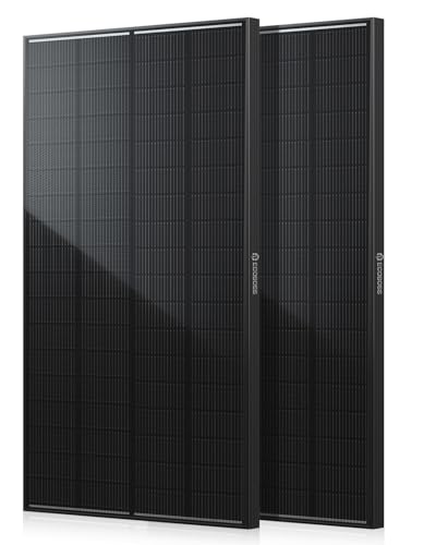 ECOBOSS 400 Watt Solar Panel, 2×200W N-Type 16BB 12V Solar Panels, 25.6% High Efficiency, IP68 Waterproof, 30-Year Lifespan for RV, Van, Marine, Off-Grid Systems