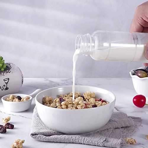 Miicol 20 Ounces Porcelain Serving Bowl For Cereal, Soup, Pasta, Rice, Noodles, Dishwasher And Microwave Safe, Bowls Set Of 4, White #TOP3