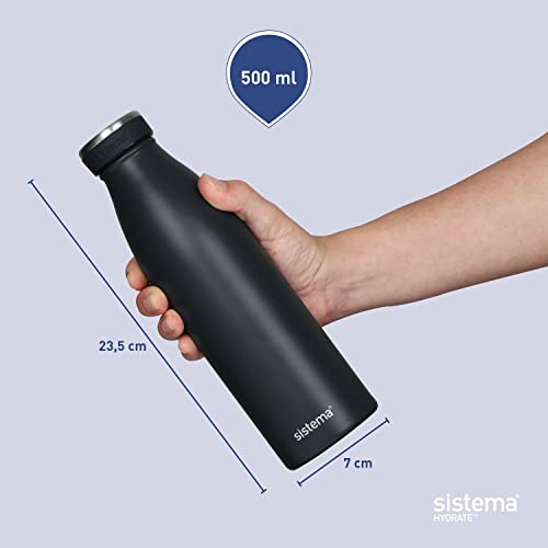 Sistema Hydrate Edelstahl-Trinkflasche 500 ml mit Vakuumisolierung