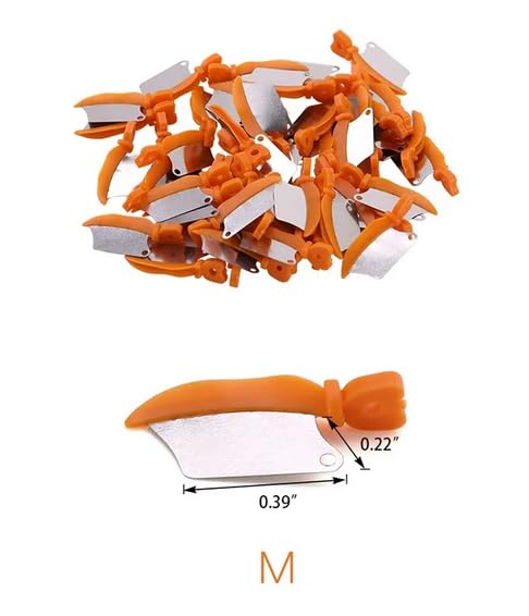 AmeriCan Goods 30/Pcs Autoclave Dental Wedge Guard Orthodontic Matrix Wedges with Protection Dental Reusable Steel (Medium), Orange