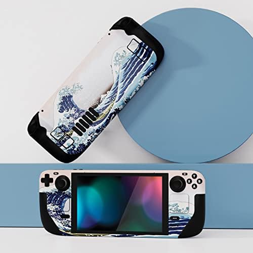 PlayVital Protective Skin Decal for Steam Deck LCD/OLED,The Great Wave — view 3