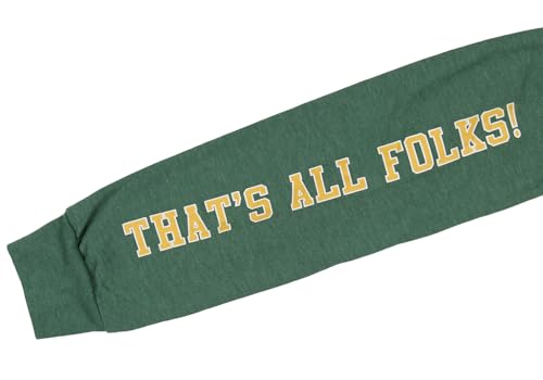 Mad Engine Warner Bros Men's Looney Tunes That's All Folks Adult Lightweight Hoodie3