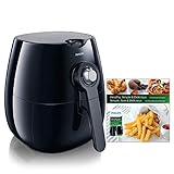 Philips Viva Collection (1.8lb/2.75qt) Airfryer w/ Rapid Air Technology, Black - HD9220/28 (Renewed)