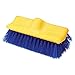 Rubbermaid Commercial Products Bi-Level Deck Scrub Brush, 10-Inch, Blue, Plastic Block, Indoor/Outdoor Scrub Brush for Clearing Shower/Garage/Deck/Patio, Pack of 6