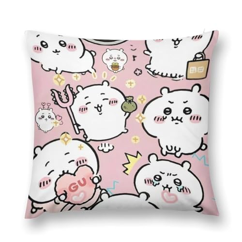 ちいかわ 枕カバー クッションカバー chiikawa 抱き枕カバー 両面プリント まくらカバー アニメパターン かわいい だきまくら ピローケース お部屋 車用 寝具 家庭装飾 誕生日プレゼント 洗える 四季通用。 56x56cm
