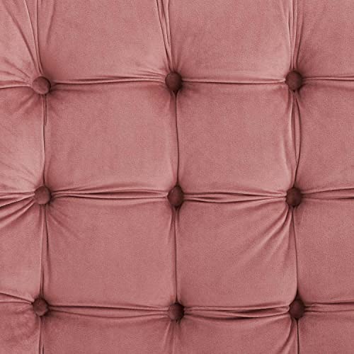 Modway Suggest Button Tufted Upholstered Velvet Lounge Chair, Dusty Rose #TOP6