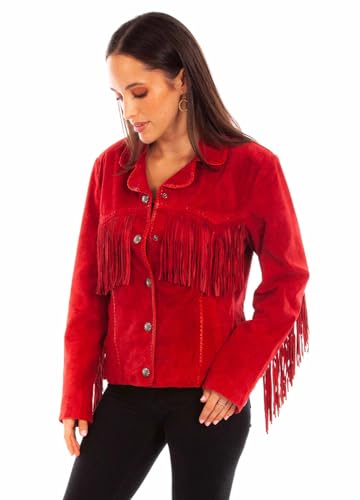 Scully Old Rust Womens Suede Fringe Jacket