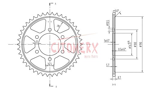 Kettensatz 15/42 für Suzuki GSF 1200 S Bandit 1995-2005 GV75A X- Ring