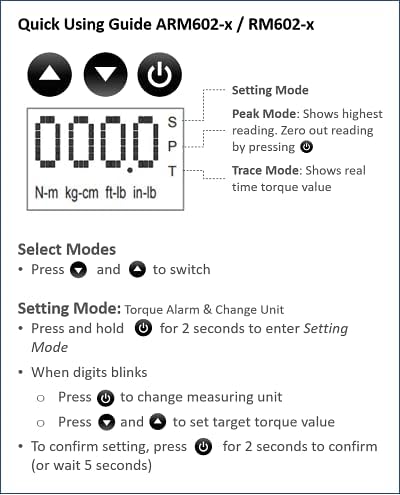 Miniatura 4 de Durofix Adaptador de par digital de 12" (25-250 ft-lbs) con alerta audibleLED RM602-4A